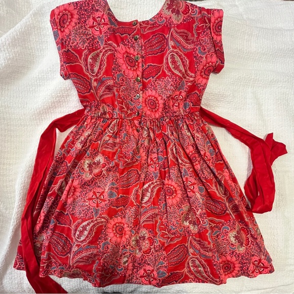 Tea Collection Adaira Red Sash Holiday Dress - Picture 2 of 2
